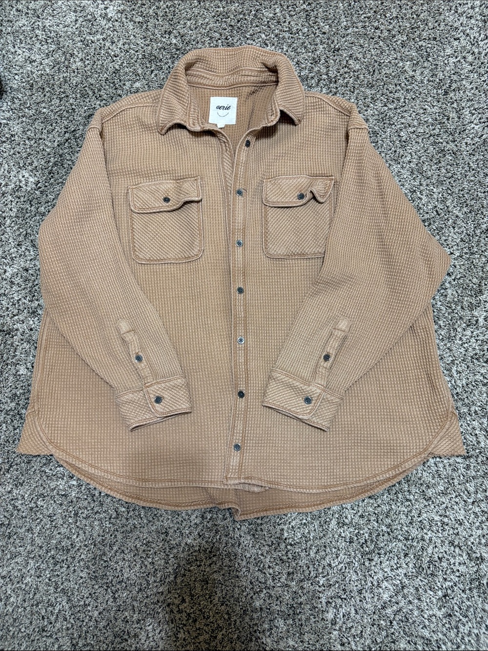 Aerie Waffle Knit Button-Up